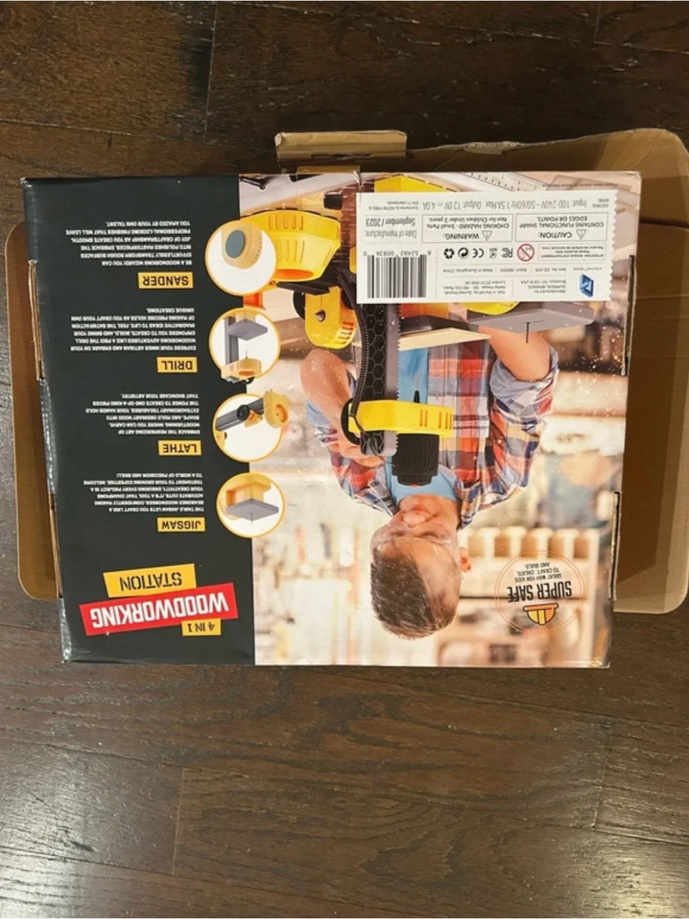 4-in-1 Woodworking Station Kids Toy - Yellow